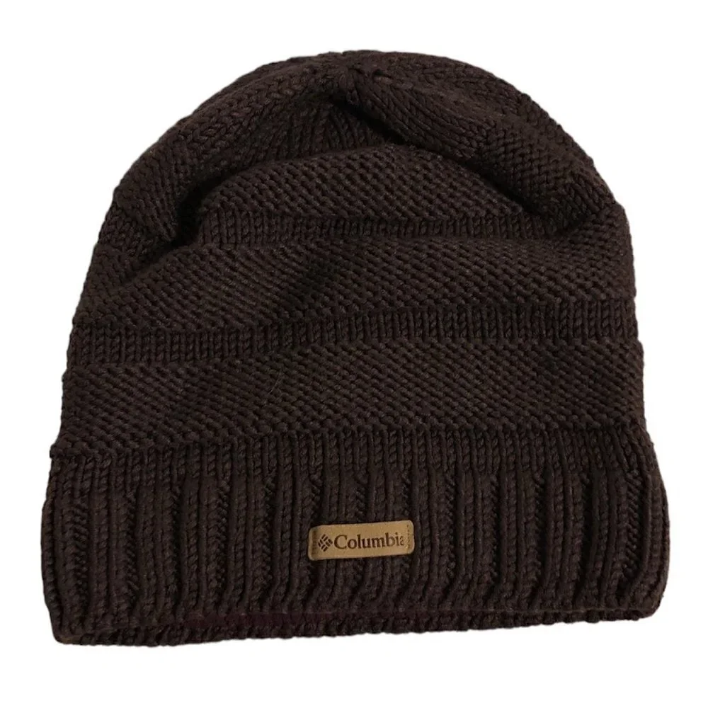 COLUMBIA Beanie Hat Women's Unisex Size O/S Purple Plum Ribbed Design